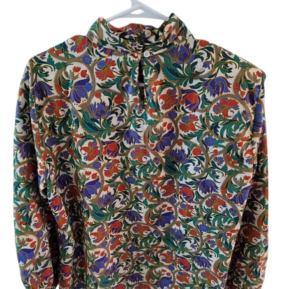 Notations Vintage Mock Neck Blouse - Picture 7 of 16